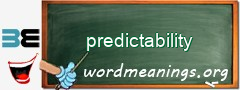 WordMeaning blackboard for predictability